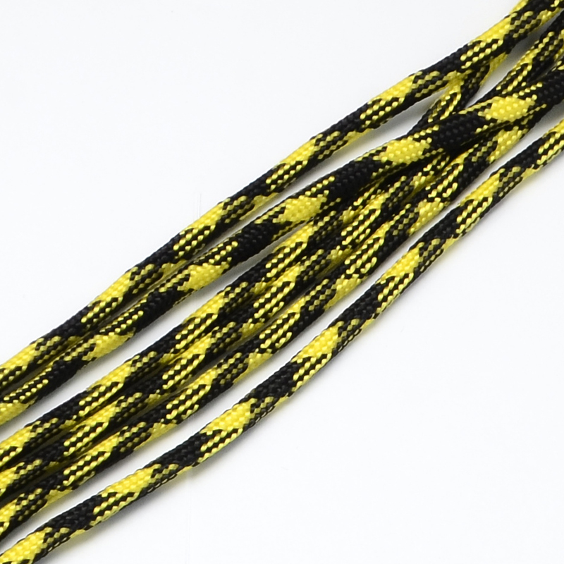 Paraiut virv(paracord) 4mm juoda/geltona 1m