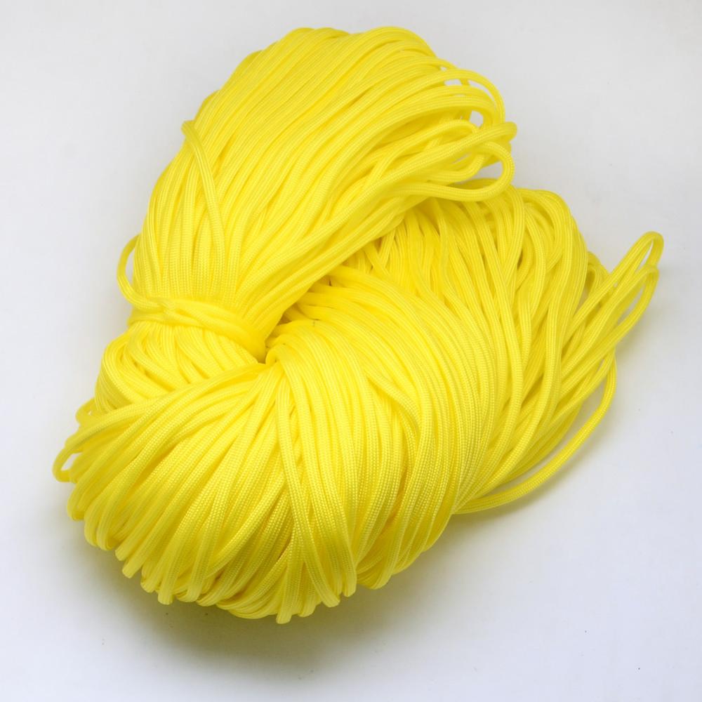 Paraiut virv(paracord) 4mm neonin geltona sp. 1m