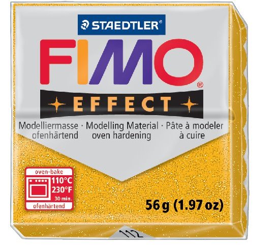 Modelinas Fimo Effect blizgi auksin(Glitter gold) 56g
