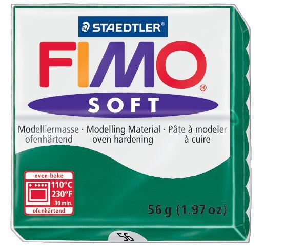 Modelinas Fimo Soft smaragdas(Emerald) 56g