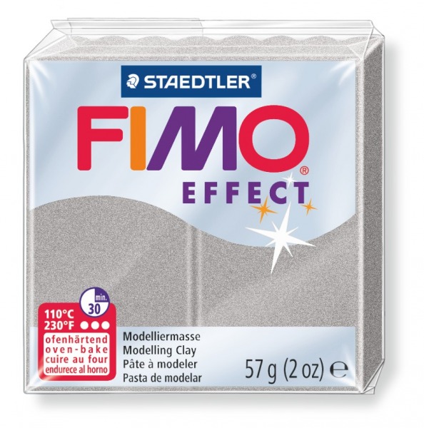 Modelinas Fimo Effect sidabrinis perl.(Light silver) 56g