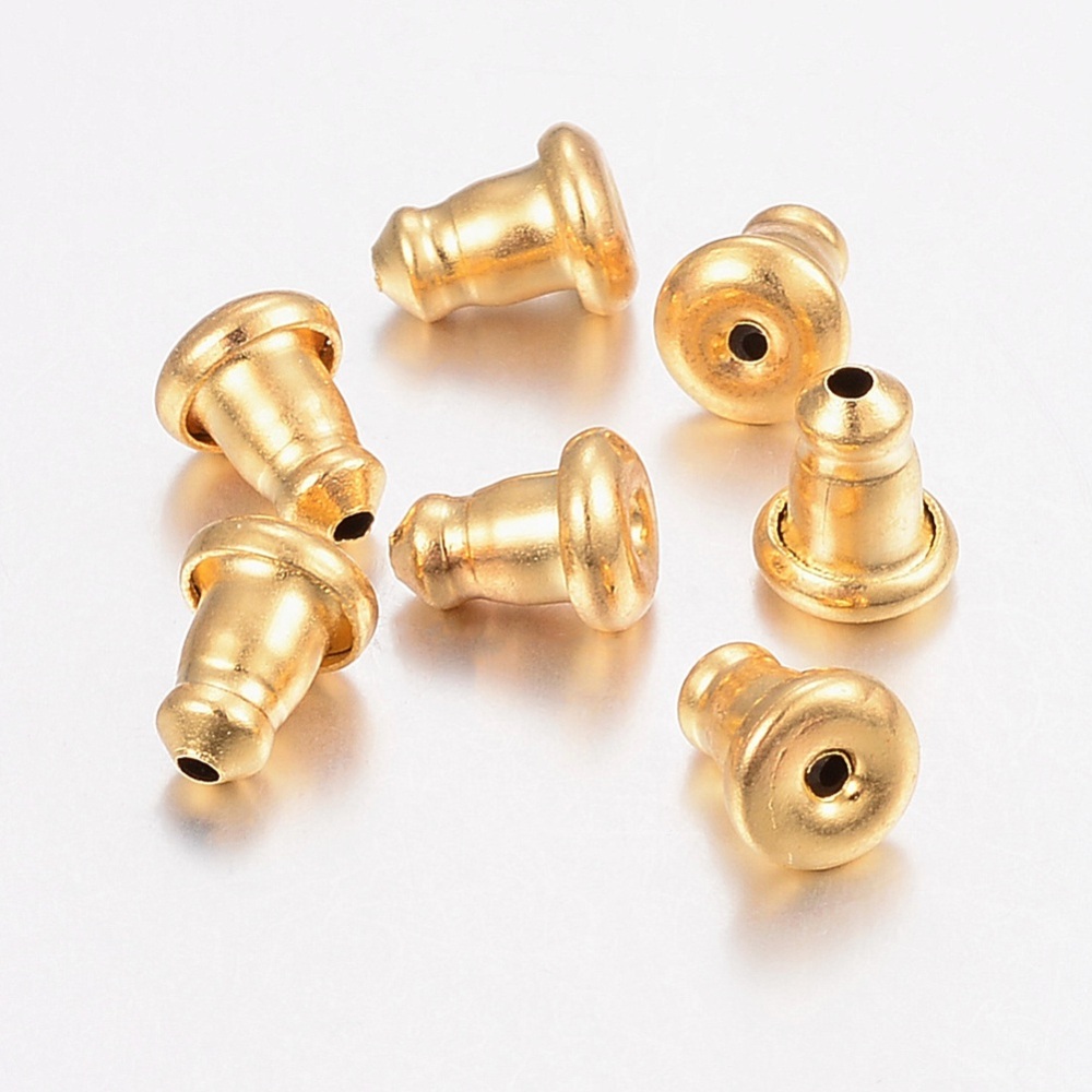 Uspaustukai auskarams nerdijanio plieno aukso sp. 6x5, 1pora