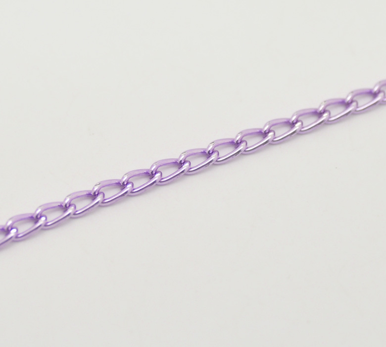 Aliuminio grandinl violetins sp. 6x3.5mm 10cm