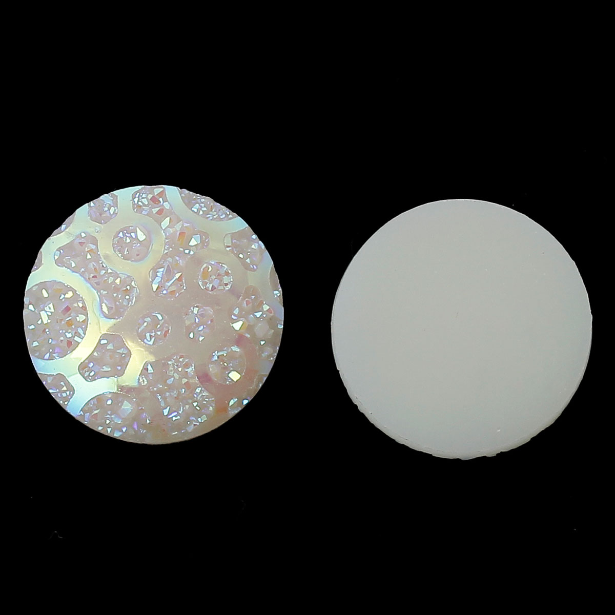 Akrilinis kaboonas blizgus apvalus perlo sp. su AB 16mm