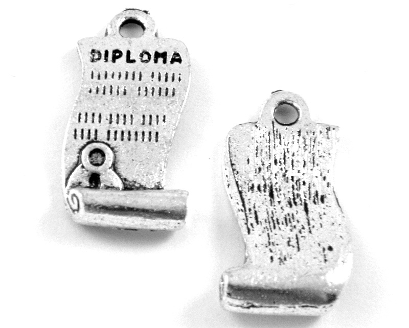 Pakabukas "Diplomas" ant. sidabro sp. 9x17 mm