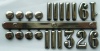 Skaiiai - takeliai laikrodiui arabiki aukso sp. H15mm