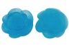 Kabošonas akrilinis matinis “Rožė” mėlynas 18x7 mm