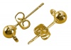 Adatėlės auskarams Burbuliukas aukso sp. 4x16mm