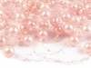 Dekoracija "Perlai ant valo" kreminiai rožiniai 13mm, ilgis 1.3m