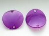 Akrilinis  skaidrus karoliukas violetinis 43mm
