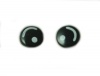 Akytės žaislams apvalios juodos/baltos 9,5mm, 1vnt