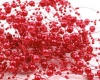 Dekoracija "Perlai ant valo" raudonos sp. 7mm, ilgis 1.3m