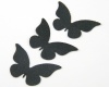 Atlaso drugeliai 5cm juodi <b>10 vnt</b>