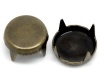 Dekoratyvinės kniedės apskritos 9mm ant. žalvario sp. <b>10vnt</b>