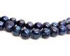 Gėlavandenis perlas "bulvės" formos juodas su melsvai žalsvais atsp. ~11-12mm