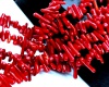 <b>Bambukinis koralas</b> raudonas "šakelės" 2x5-3x15mm juosta