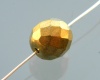 ekiko stiklo karoliukas apvalus briaunuotas bronzos sp. 10 mm