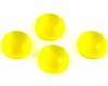 Kaboonas akrilinis apvalus geltonas 16mm