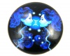 Stiklinis kaboonas zodiakas "Dvyniai" apvalus 25x6mm