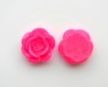 Kabošonas akrilinis “ Gėlytė” rožinis 18x8 mm