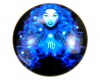Stiklinis kaboonas zodiakas "Mergel" apvalus 25x6mm