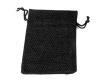 Burlapo maišelis juodas, 18x13cm