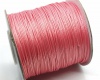 Vaškuota korėjietiška virvelė ~0,5mm rožinė kreminė <b>5m</b>