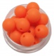 Akriliniai karoliukai apvals matiniai oraniniai 10mm <b>10vnt</b>