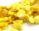 Glavandenio perlo kriaukls karoliukai geltoni 5x8-10x25mm, juosta