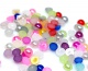 Plastikiniai pusiniai spalvoti pasteliniai perlai 2,5x1,25mm <b>50vnt</b>
