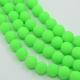 Stiklinis karoliukas apvalus "gumos efektas" neon alias 12mm, 1vnt