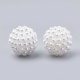Akriliniai karoliukai perlų "uogos" baltos 12mm <b>2vnt</b>