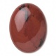 Kaboonas ovalas raudonojo jaspio ~25x18x7mm