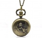 Medalionas-laikrodis "Angeliukas" ant žalvario sp. 27x40mm